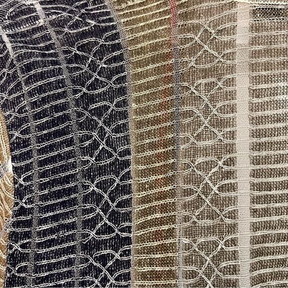 Nic+Zoe 70% linen | women’s 1X | lightweight multicolored lacey stripe cardigan - Picture 9 of 10